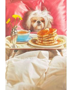 Mother's Day card - Dog with pancakes