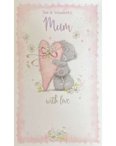 Mother's Day cards - Teddy with big pink heart 