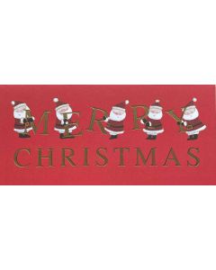 Christmas Money Wallet/Gift Card Holder - Santa's holding 'Merry'