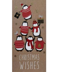 Christmas Money Wallet/Gift Card Holder - Penguin tower