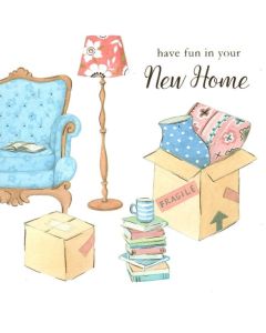 NEW HOME Card - Packing Boxes