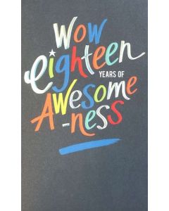 AGE 18 Card - Awesomeness