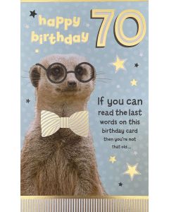 AGE 70 - Meerkat 'not that old'