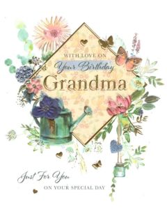 Grandma Birthday - Flowers & Watering Can