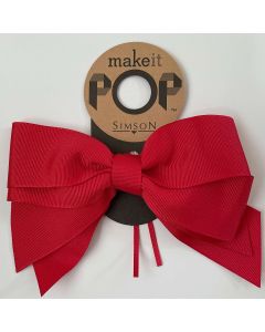 Ribbon Bow - Double Loop RED