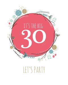 AGE 30 Card - Let's Party