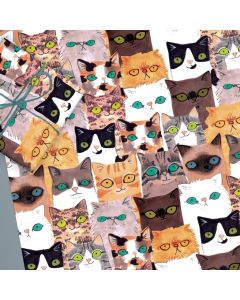 Folded Wrapping Paper - CAT Faces