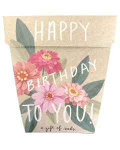 Birthday Card & Gift of Seeds - FLOWERS