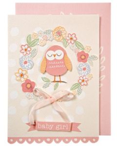 BABY Girl - Owl & pink bow
