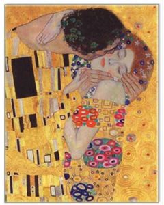 Greeting Card - The Kiss by Gustav Klimt