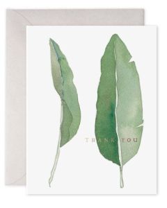 THANK YOU Card - Watercolour Leaves