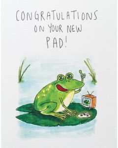 New Home card - Frog on lily pad