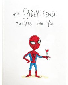 LOVE card - Spiderman with heart