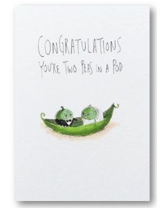 WEDDING Card - Peas in a Pod