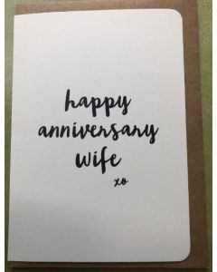 Wife Anniversary - Script on cream