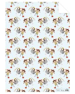 Christmas Folded Wrapping Paper  -  Party Trio