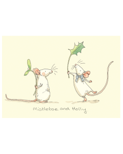 Christmas Card - Mistletoe and Holly
