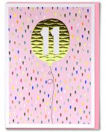 AGE 11 Card - Gold Balloon