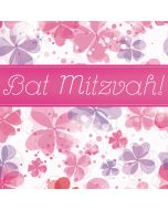 BAT MITZVAH Card - Pink Flowers
