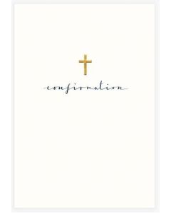 CONFIRMATION Card - Gold Cross