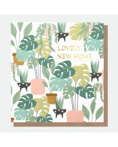 NEW HOME Card - Monstera Plants