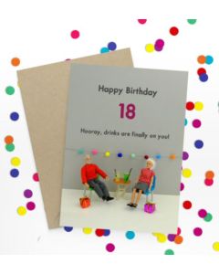 AGE 18 card - Drinks are on you