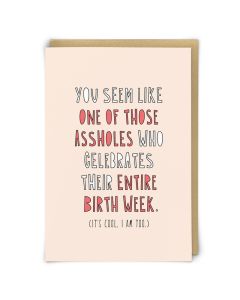 Birthday Card - Birth Week 