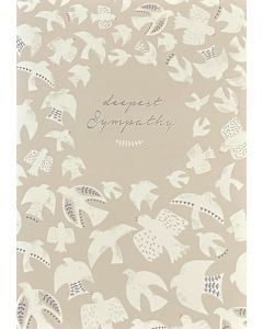 SYMPATHY Card - White Birds