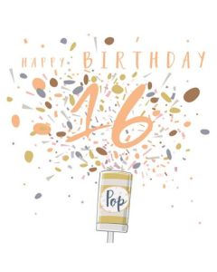 16th Birthday - POP birthday confetti
