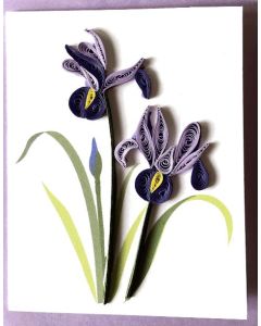 Quilling MINI Card - Irises