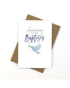 BAPTISM Card - Dove