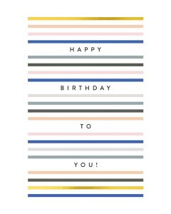 Birthday Card - Stripes
