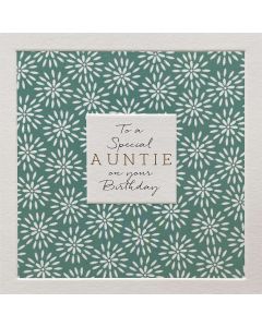 Auntie Birthday - Patterned floral square
