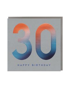 30th Birthday - Ridged, two-tone '30'