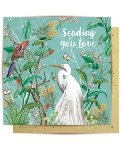Mini card - Sending love birds