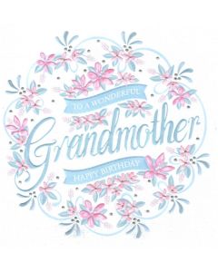 GRANDMOTHER Card - Pink Flowers