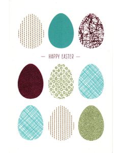 Easter Card - Patterned Eggs