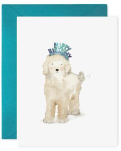 Birthday Card - Wagging Puppy