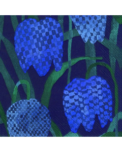 Paper Napkins - Gerda Blue by Marimekko 