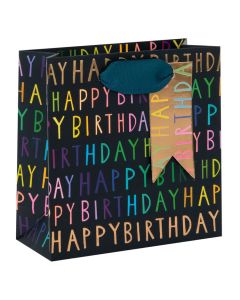Gift Bag (Small) - Happy Birthday on Blue