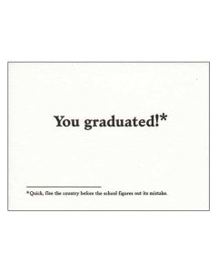 GRADUATION Card - Flee the Country