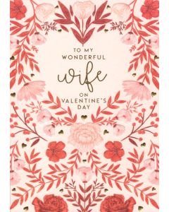 Valentine Card - Wonderful WIFE