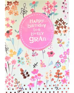 GRAN Birthday - 'Lovely Gran' floral 