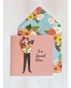 MUM card - 'To a Special Mum...' flower bouquet 