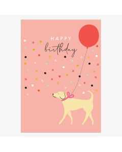 Birthday Card - Dog & Balloon