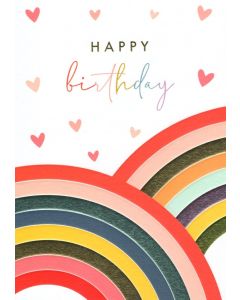 Birthday Card - Rainbow Arcs