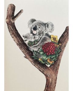 Greeting card - Koala Cuddle 