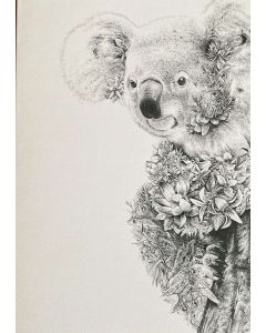 Greeting card - Koala in tree 