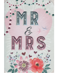 Wedding Card - 'Mr & Mrs' 