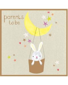 PARENTS-TO-BE Card -  Bunny in Basket 